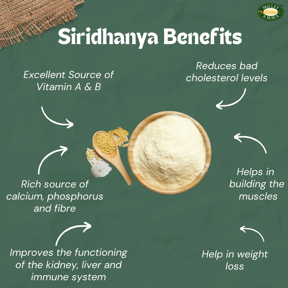 Siridhanya Grain Combo Organic Millet Pack of 5 (2.5 Kg - Each 500g